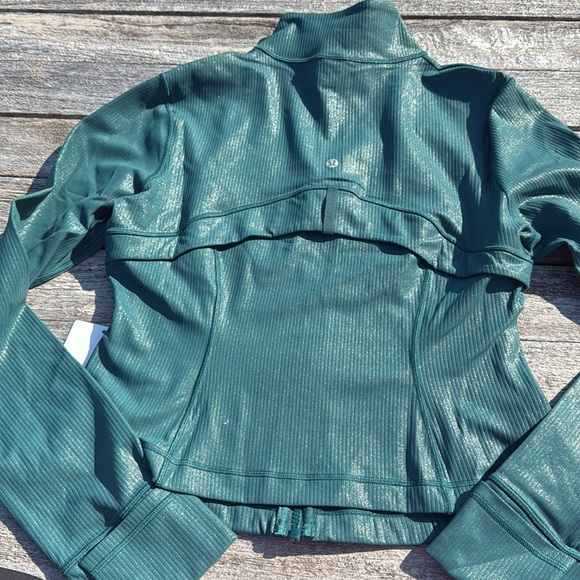 Lululemon Cropped Define Jacket Nulu Storm Teal Shine size 12 NWT - Picture 6 of 7